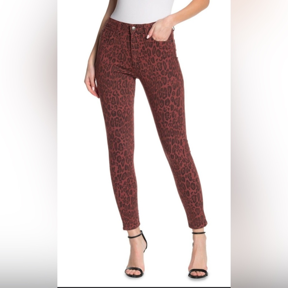 JOE”S Women’s THE CHARLIE HIGH- RISE SKINNY ANKLE Leopard Print Size 29